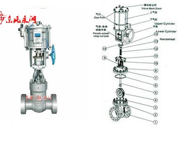 氣動(dòng)高壓閘閥結(jié)構(gòu)圖